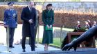 The Duke and Duchess of Cambridge lay a wreath during a visit to the Garden of Remembrance, in Dublin on Tuesday. Photograph: Chris Jackson/PA Wire