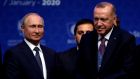 Russian president Vladimir Putin and  Turkish president Tayyip Erdogan will meet in Moscow to discuss the ongoing conflict in Syria’s north-western war-torn Idlib province.  Photograph: Umit Bektas/Reuters 