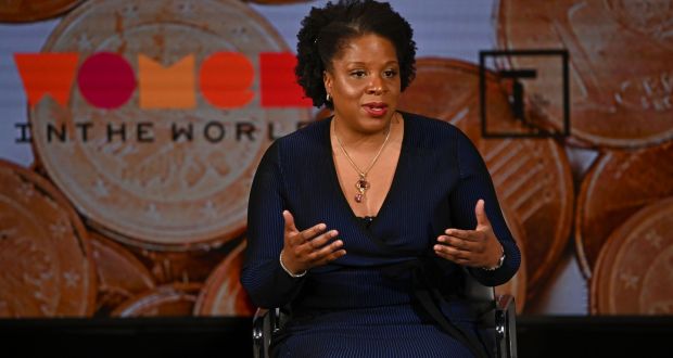  Tayari Jones speaks onstage at the 10th Anniversary Women In The World Summit at Lincoln Center in New York last year. Photograph: Getty Images