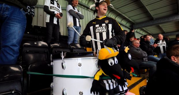 Notts County fans at Meadow Lane on Saturday. Photograph: PA
