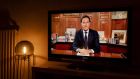 Dutch prime minister Mark Rutte during a televised address on the outbreak of coronavirus. Photograph:  Robin Van Lonkhuijsen/ANP/AFP via Getty