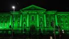 Trinity College Dublin went  green  for St Patrick’s Day last year. Photograph: Artur Widak/NurPhoto/Getty Images