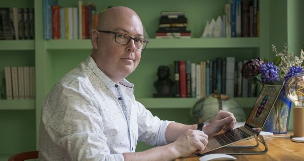 John Boyne: ‘I literally started a new relationship, but he’s in London and we’re just at the early days. We’re talking every day but it’s a weird way to start a relationship where all of it’s on Skype or Whatsapp.’ Photograph: Dave Meehan/The Irish Times