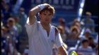 Jimmy Connors reacts during his US Open match against Aaron Krickstein in 1991.