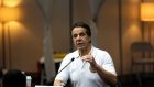 Andrew Cuomo: The New York governor emphasised the need for ventilators. “We’re gathering them in the stockpile so that when we need them they will be there,” he said. Photograph: Peter Foley/EPA