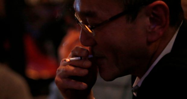Studies from Wuhan in China show that smokers with Covid-19 respiratory disease have a poorer prognosis, have  more severe disease, a higher  need for intensive care, a higher need for ventilation, and are more likely to die. Photograph: Reuters
