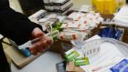 Drug-taking equipment including syringes, needles and tourniquets at Merchants Quay Ireland’s needle exchange facility in Dublin. Photograph: Alan Betson 