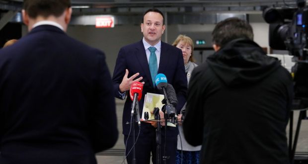 “We are facing a public health emergency which in turn is leading to an economic recession.” Mr Varadkar said. Photograph: Leon Farrell/Photocall Ireland/PA Wire 