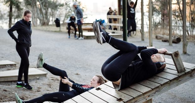 People at an outdoor gym on the outskirts of Stockholm: new powers are expected to be backed by the Riksdag parliament on Wednesday. Photograph: Erik Simander 