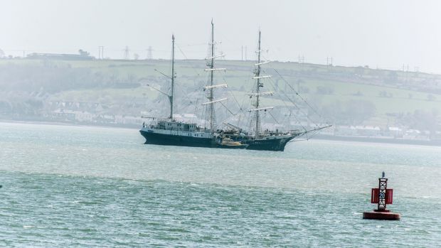 The students arrived back to Cork after a transatlanic journey aboard the Tenacious sailing vessel. Photograph: Michael Mac Sweeney/Provision