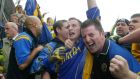 Roscommon’s Mark Miley celebrates his side’s All-Ireland minor final replay win over Kerry in 2006. Photograph: Lorraine O’Sullivan/Inpho
