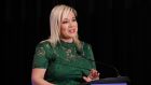 Northern Ireland’s Deputy First Minister Michelle O’Neill said Sinn Féin would “not rule out any measure necessary to save lives”. File photograph: PA