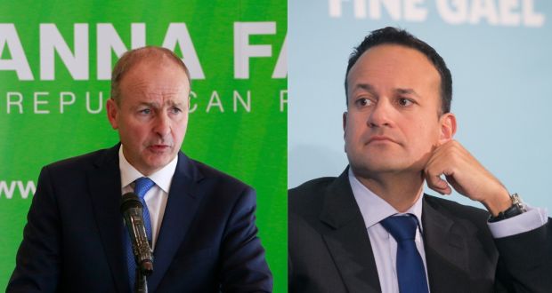 Fianna Fáil leader Micheál Martin and Fine Gael leader Leo Varadkar. Photographs: Nick Bradshaw