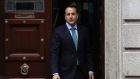 Taoiseach Leo Varadkar leaves the GPO in Dublin’s city centre following the annual 1916 Easter commemoration on Sunday. Photograph: Brian Lawless/PA Wire