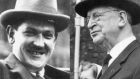 Michael Collins and Eamon De Valera. Photograph: Getty/Irish Times