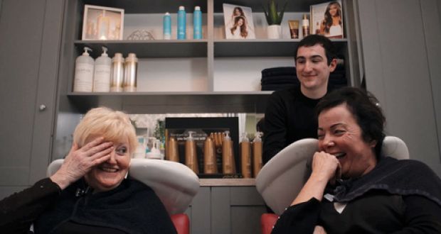 Chrissie, Ann and Tim in Abbeyfealegood, which makes you think hairdressers should have been deemed essential services