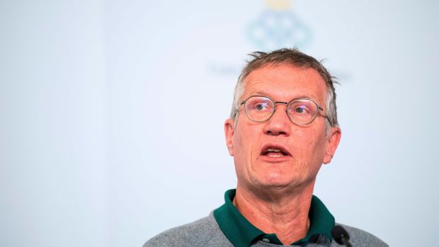 Sweden’s state epidemiologist Anders Tegnell. His assumption that people become immune to coronavirus is controversial. Photograph: Jonathan Nackstrand/AFP via Getty Images