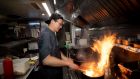 Chef Mr Wang  cooking in kitchen of Musashi. Photograph: Tom Honan/The Irish Times