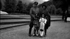 Nazi governor Otto von Wächter with his wife Charlotte, daughter Traute and son Horst at Zell-am-See train station, Salzburg, Austria, in 1944. Photograph: courtesy of Horst Wächter