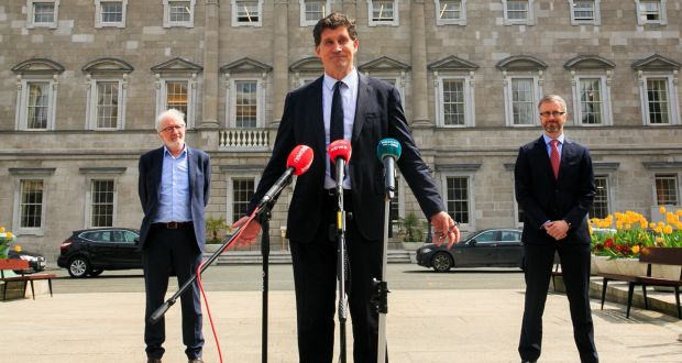 In their letter to Green Party leader Eamon Ryan, the parties also commit to investing in renewable energy and ending fossil fuel exploration. Photograph: Gareth Chaney/Collins