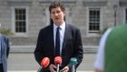  There have been suggestions that Eamon Ryan and Catherine Martin are playing a “good cop, bad cop” routine to extract maximum concessions from the two bigger parties. Photograph: Dara Mac Dónaill 