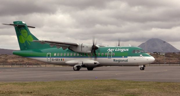Aer Lingus has yet to renew its contract with Stobart Air to provide services on regional routes. The current agreement ends in 2022. Photograph: Bryan O’Brien
