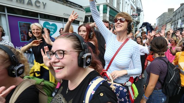 Revellers at the 2019 Galway International Arts Festival. File photograph: Joe O’Shaughnessy