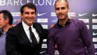 Former FC Barcelona president Joan Laporta wants to bring Pep Guardiola back to the Catalan club if he is elected as president of the club in 2021. Photograph: EPA