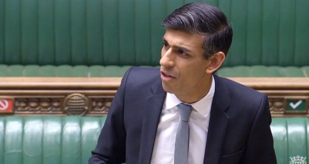 Chancellor Rishi Sunak making a statement in the Commons. He said that from August onwards  furloughed workers would be allowed to work part-time. Photograph: PA Wire