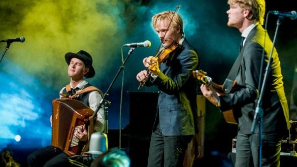 Danish-Swedish trio Dreamers’ Circus played at the Baltimore Fiddle Fair in 2019. Photograph: Kristoffer Juel Poulsen