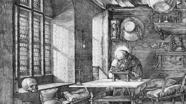Detail from Saint Jerome in his Study, made in 1514 by Albrecht Dürer