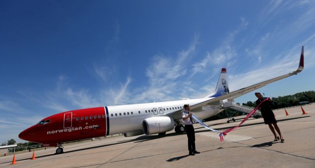 A Norwegian Air Boeing 737-800 at Ezeiza airport in Buenos Aires, Argentina.