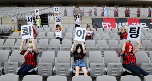 FC Seoul could face disciplinary action for usin sex dolls to fill empty seats. Photograph: Yonhap/AFP/Getty