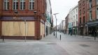 A deserted Grafton Street during the coronavirus pandemic. Now, as continuing assistance to business will be required in the recovery period, a more fine-tuned approach is necessary