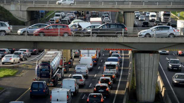 Traffic on Dublin’s M50 at the M4 Junction. Photograph: Alan Betson/The Irish Times.