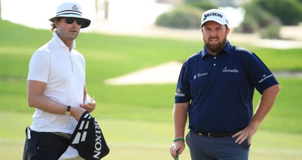 Shane Lowry and his coach Neil Manchip during the Pro-Am ahead of January’s Abu Dhabi Championship. Photograph: Andrew Redington/Getty