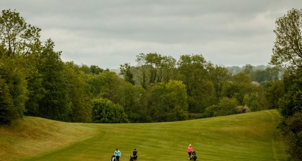 Members play at Esker Hills in Offaly after clubs reopened on May 18th. Photo: James Crombie/Inpho