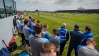 Waterford players watch the minor game ahead of the round-robin game against  Limerick at Walsh Park last June. Photograph: Oisín Keniry/Inpho