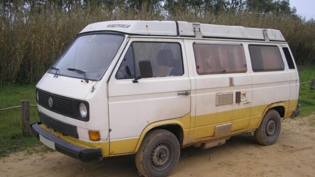 An undated handout photo made available by Federal Criminal Police Office shows a Volkswagen (VW) T3 Westfalia camper van which police mention in connection with the disappearance of missing girl Madeleine McCann. Photograph: EPA