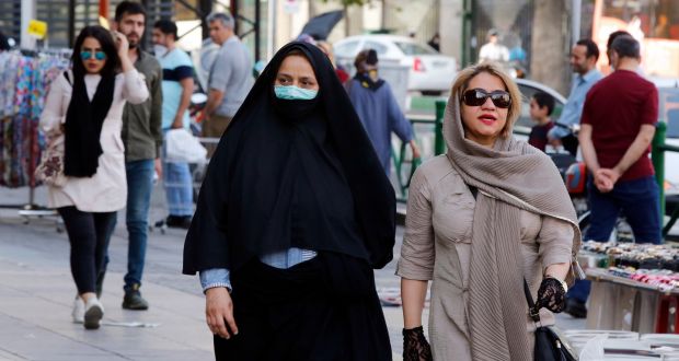  Tehran, Iran: The surge in cases of Covid-19 has overtaken Iran’s lifting of lockdown on shops, mosques, schools, businesses and travel. Photograph: EPA/Abedin Taherkenareh