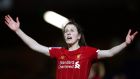 Republic of Ireland defender Niamh Fahey joined Liverpool from Bordeaux in 2018. File photograph: Getty Images