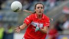 Cork’s Orlagh Farmer in action during the 2019 Lidl Ladies National Football League Division 1 Final against Dublin at  Parnell Park. Photograph: Bryan Keane/Inpho