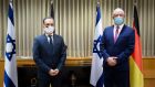 German foreign minister Heiko Maas, left, and Israeli defence minister Benny Gantz  during their meeting in Tel Aviv. Photograph: Florian Gaertner/ EPA