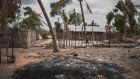 The aftermath of an attack by Islamic militants on the village of   Aldeia da Paz outside Macomia.  More than 210,000 people have been forcibly displaced by the ongoing violence   in northern Mozambique. Photograph: Maco Longari/AFP/Getty  