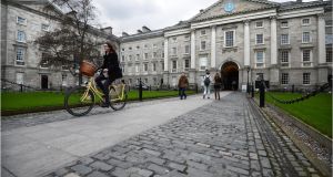 Quite an entrance: Trinity College Dublin, built with money in the early 17th century from tobacco duty, a slave crop. Photograph: Dara Mac Dónaill
