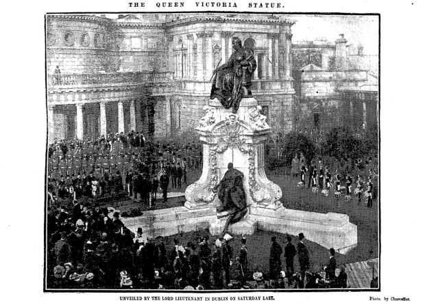 A view of the military parade at the unveiling of the statue, February 15th, 1908. Photograph: The Irish Times