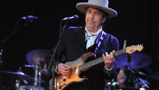 Bob Dylan performing at the Vieilles Charrues music festival in western France in 2012. Photograph: Fred Tanneau/AFP/Getty