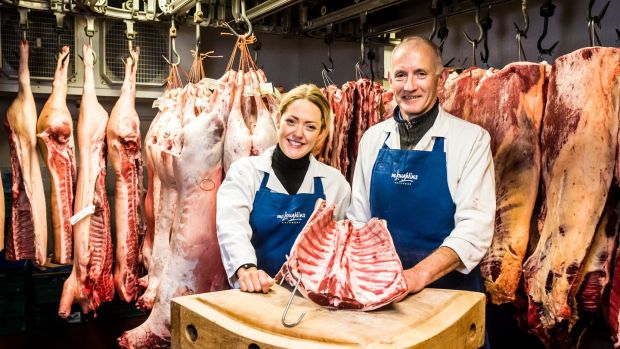 Kate and Pat McLoughlin of McLoughlin’s Craft Butchers. ‘The job of a small business is to make it easy for people to shop with us,’ says Kate.