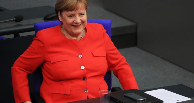 German chancellor Angela Merkel recalled how Germany’s last presidency also came around at a time of crisis in the first half of 2007. Photograph: Bloomberg