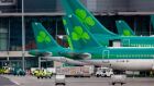 Aer Lingus pointed out that the Republic’s 14-day quarantine for incoming travellers had exacerbated the already catastrophic impact of Covid-19 travel bans on its business. Photograph: Tom Honan 